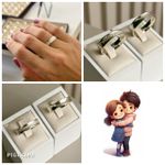 Kit Par De Alianças e Solitário De Prata