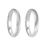 Kit Par De Alianças e Solitário De Prata