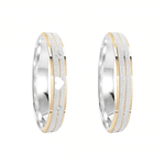 Kit Par De Alianças e Solitário De Prata