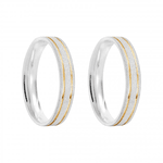 Kit Par De Alianças e Solitário De Prata