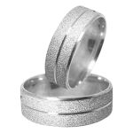 Kit Par De Alianças e Solitário De Prata