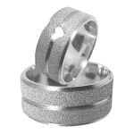 Kit Par De Alianças e Solitário De Prata