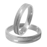 Kit Par De Alianças e Solitário De Prata