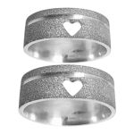 Kit Par De Alianças e Solitário De Prata