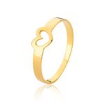 Anel Feminino Coração Em Ouro
