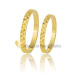 Aliança Delicada Em Ouro