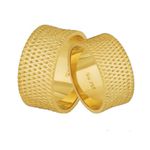 Aliança Em Ouro Diamantada
