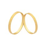 Alianças De Ouro Retas Diamantadas