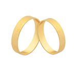 Alianças De Ouro Retas Diamantadas