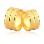 Alianças De Ouro Com Friso
