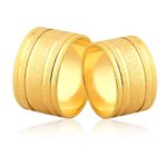 Alianças De Ouro Diamantadas Com Frisos