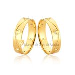 Alianças De Ouro Com Folhas