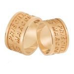Aliança Personalizada Em Ouro