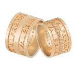Aliança Em Ouro Personalizada Com Pedras