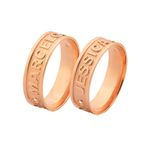 Aliança Em Ouro Personalizada