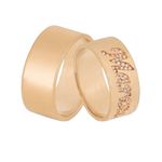 Aliança Em Ouro Personalizada Amor Cravejado