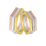 Aliança Em Ouro Três Cores