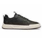 Tênis Casual Sneaker Masculino Couro Preto 