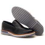 Sapato Loafer Masculino de Couro Maldivas Preto