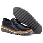 Sapato Derby Tratorado Dubay Preto