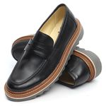 Sapato Loafer Tratorado Dubay Preto