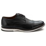 Sapato Oxford Brogue Premium em Couro Preto