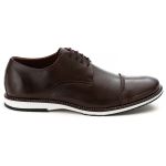 Sapato Oxford Brogue Premium em Couro Café
