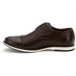 Sapato Oxford Brogue Premium em Couro Café