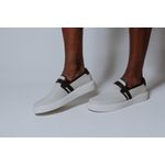 Slip On Milão Couro Off White