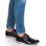 Sapato Oxford Brogue Premium em Couro Preto