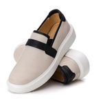 Slip On Milão Couro Off White