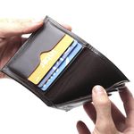 Carteira Masculina Couro Slim Café