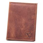 Carteira Masculina Couro Slim Castor
