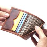 Carteira Masculina Couro Slim Castor