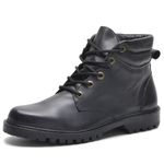 Bota Coturno Masculino Preto Couro 