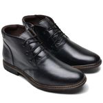 Bota Masculina Casual Couro Legítimo Preto