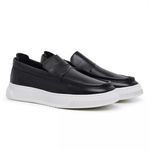 Loafer Moc Tue Couro Preto Rio 