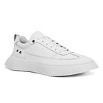 Tênis Casual Masculino Fly Couro Branco