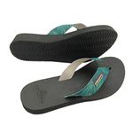 Chinelo Ortopédico feminino para Dismetria – Compensação de Altura Sob Medida, tira verde floral Alley Surf