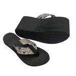 Chinelo Ortopédico unissex para Dismetria – Compensação de Altura Sob Medida, tira Gato Preto Alley Surf