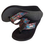 Chinelo de compensação de altura, palmilha slim tira azul mar