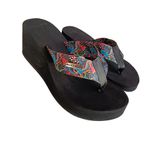 Chinelo de compensação de altura, palmilha slim tira azul mar