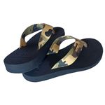 Chinelo ortopédico, unissex camuflado palmilha preto.