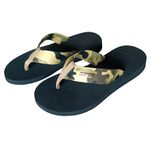 Chinelo ortopédico, unissex camuflado palmilha preto.