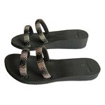 Sandália de compensação de altura, palmilha slim arcos cristal Alley Surf