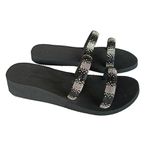 Sandália de compensação de altura, palmilha slim arcos cristal Alley Surf