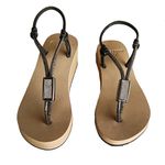 Sandália dismetria tira com pedras cristal slim