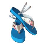 Chinelo para dismetria compensação de altura, com calcanheira pode ser fabricado com a tira a sua escolha.