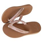 Chinelo ortopédico tiras com cristal rose