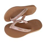 Chinelo ortopédico tiras com cristal rose